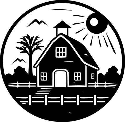 Farm, Minimalist and Simple Silhouette - Vector illustration 27209068 ...