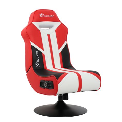 X Rocker Nebula Pedestal Gaming Chair White 2 1 Bluetooth Audio