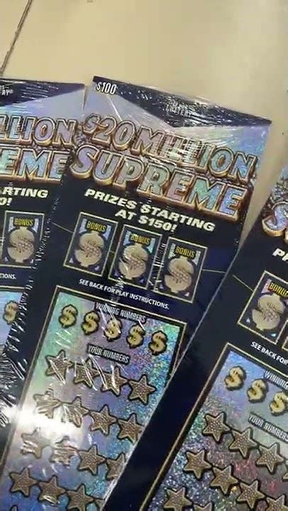 New 100 Texas Lottery Scratch Off 20 Million Supreme Youtube