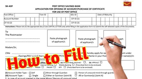 Ippb Account Opening Form Filling Post Office Account Opening Form