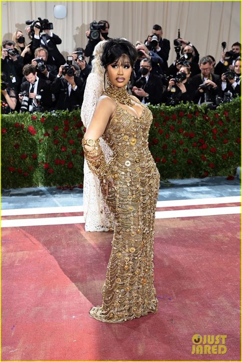 Cardi B Drips In Gold On Met Gala 2022 Red Carpet Photo 4752970