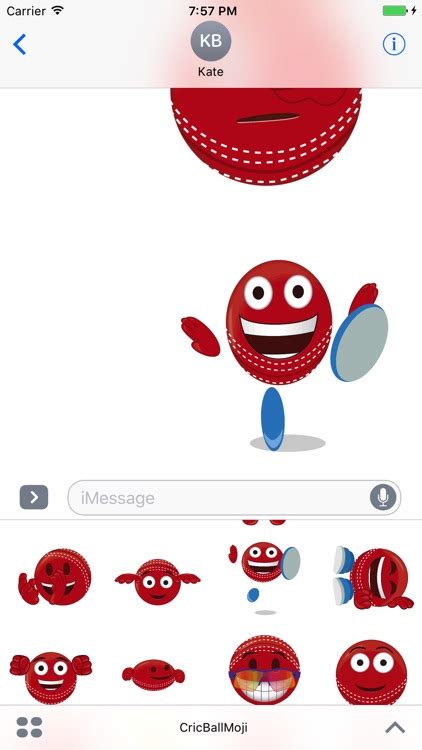 Cricket Ball Emoji - Stickers & Animations by Mastee LLC