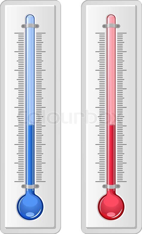 Zwei Thermometer Im Glosst Stil Stock Vektor Colourbox