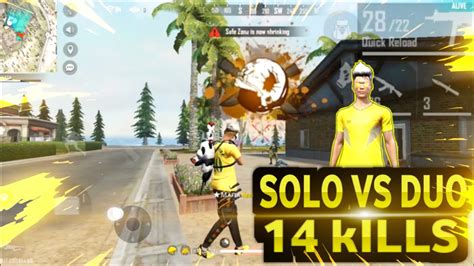 Solo Vs Duo 14 Kills Best Ranked Gameplay Greena Free Fire Youtube