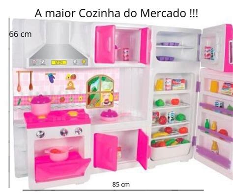 Cozinha Infantil Maxi House Geladeira Lua De Cristal Cozinha