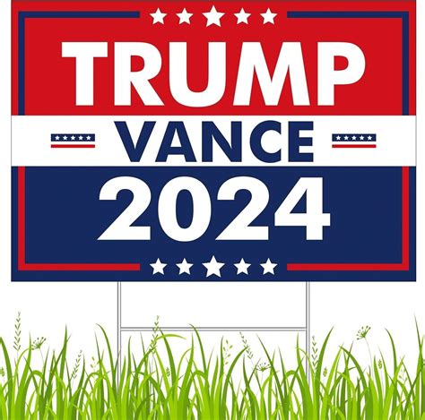 Donald Trump Jd Vance Yard Sign X Sided Sign Metal H