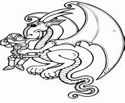 Coloriage Dragon Facile Pour Enfants Maternelle JeColorie