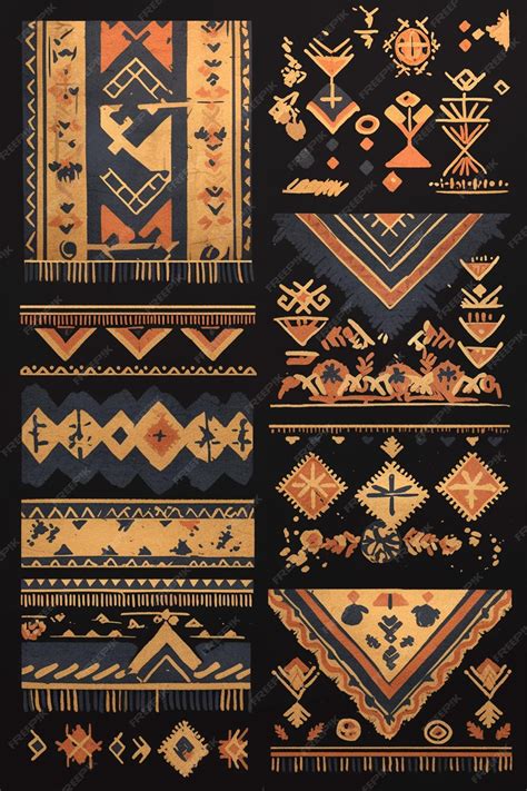 Filipino Tnalak Weaving Patterns With Intricate Designs Premium Ai