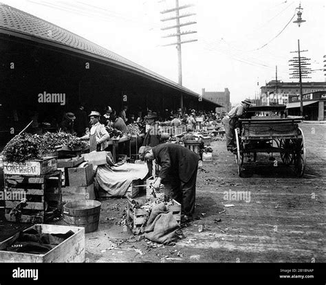 Fruit And Vegetable Vendors At The Pike Place Market Seattle CURTIS