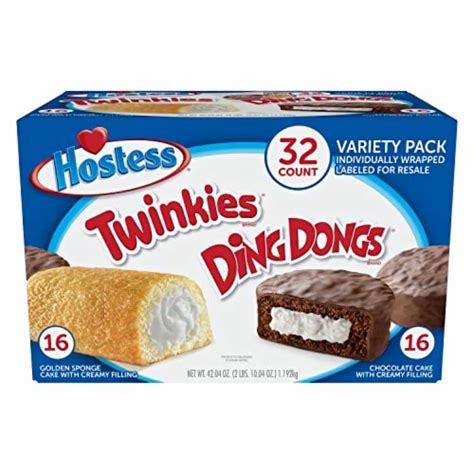 Hostess Twinkie And Ding Dong Variety Pack 32 Ct 16 Of Each 262