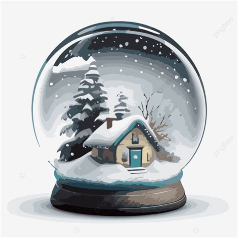 Transparent Snowglobe Vector Sticker Clipart Snow Globes Christmas