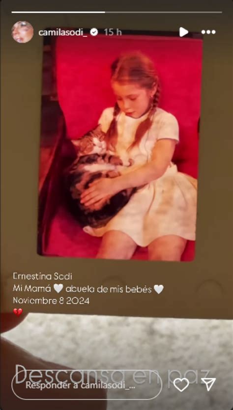 Camila Sodi de luto por muerte de su madre Ernestina