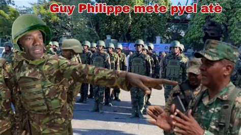 Guy Philippe Tranble peyi a revolisyon an fenk kòmanse Ariel pral kouri