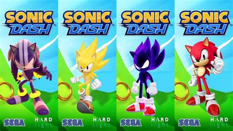 Sonic Dash Dark Sonic Vs Super Sonic Vs Red Sonic Vs Darkspine Sonic