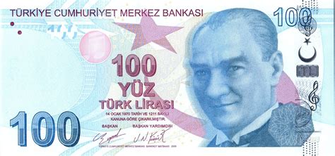 Billet Turquie 100 Yeni Turk Lirasi Pdt Ataturk Itri 2009 2020