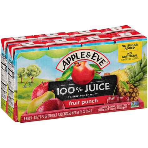 Apple And Eve® Fruit Punch Juice 100 Juice 8 675 Fl Oz Boxes La