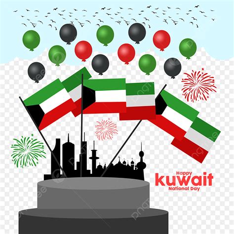 Kuwait National Day White Transparent Kuwait Flag For National Day Of