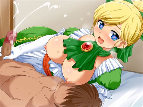 Rule 34 Blonde Hair Blue Eyes Blush Bow Breast Sucking Breasts Brooch Censored Clothed Female