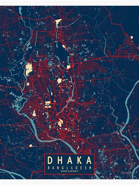 Dhaka City Map Of Bangladesh Hope Poster By Demap Redbubble