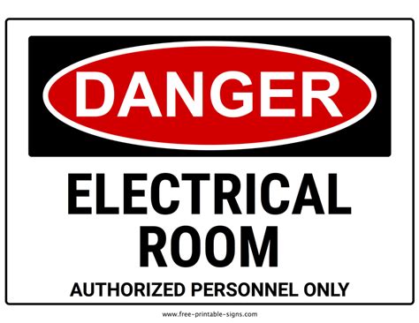 Printable Electrical Room Sign – Free Printable Signs