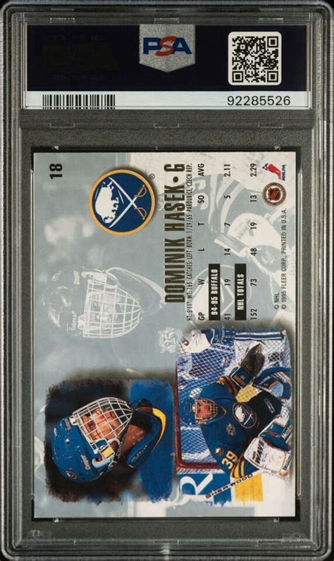 Psa Domink Hasek Fleer Ultra Buffalo Sabres Pop None Higher