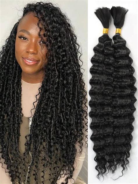 Deep Wave Bulk Hair For Braiding Wet And Wavy Micro Braiding No Weft