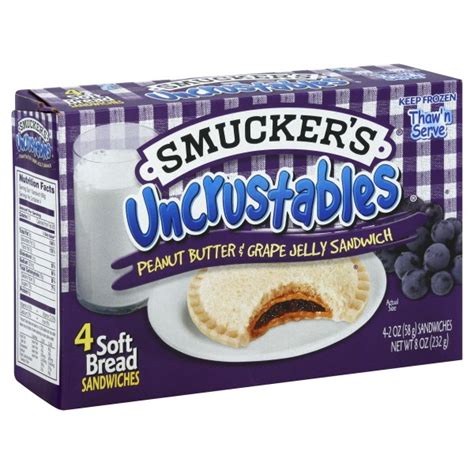 Smucker's Uncrustables Peanut Butter & Jelly Grape - 4 ct