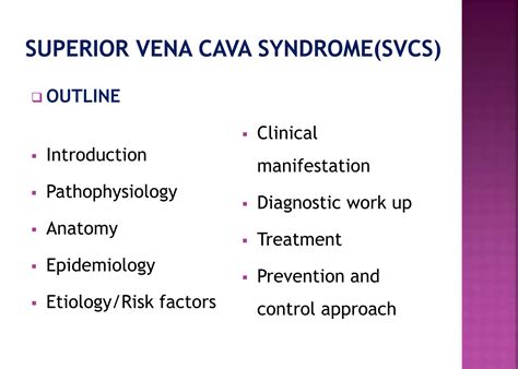 Superior Vena Cava Syndrome Etiology And Management Ppt