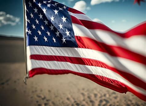 Premium Photo Usa Flag American Flag Wave Close Up For Memorial Day