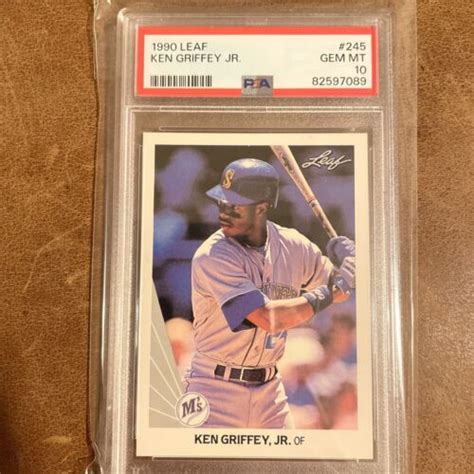 1990 Leaf Ken Griffey JR 245 Seattle Mariners PSA 10 EBay