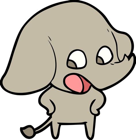 L Phant De Dessin Anim Mignon Art Vectoriel Chez Vecteezy