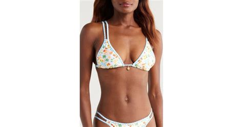 Kulani Kinis Strappy Triangle Bikini Top In Black Lyst