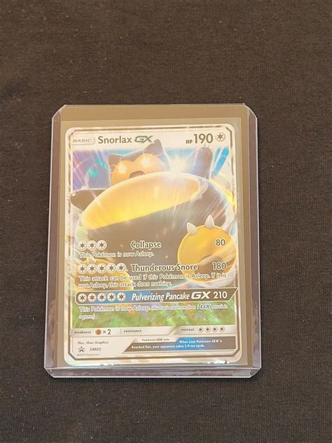 Mavin Snorlax Gx Sm Pokemon Ultra Rare Black Star Promo Holo Foil