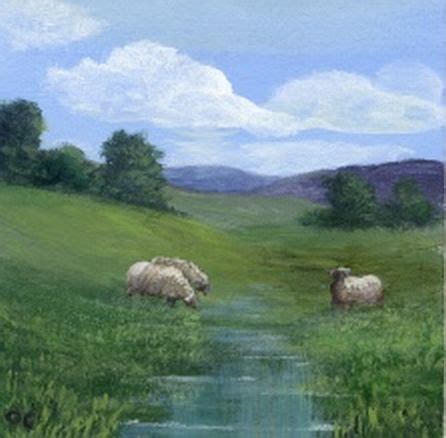 Sheep Images: Sheep Grazing By Water