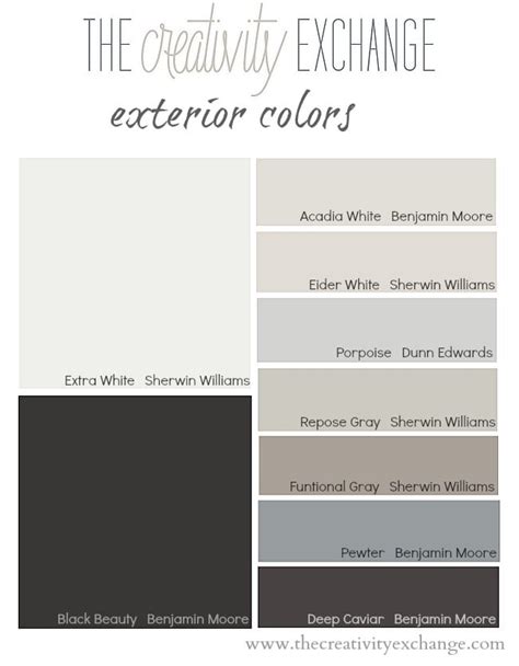 Farmhouse Exterior Paint Color Palette Sherwin Williams Off Whitepale