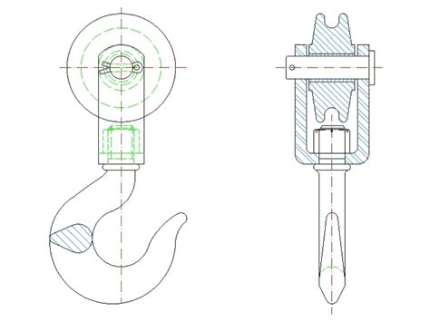 crane hook  autocad  cad   kb bibliocad