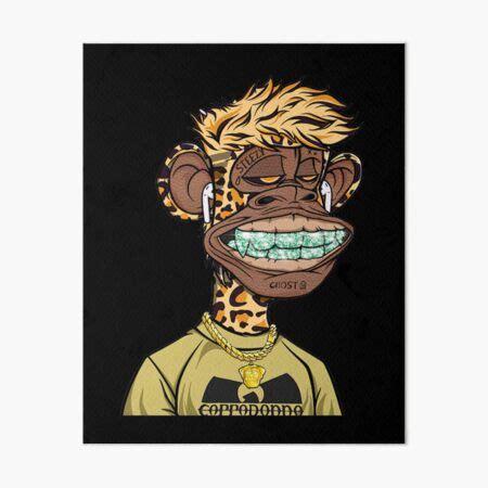 Nft Monkey In Yellow Like Travis Scott Bored Ape Yacht Club Art Board