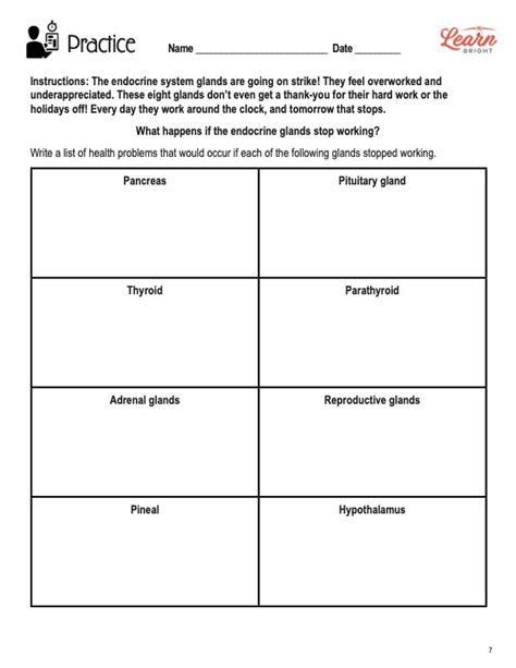 Endocrine System Worksheet Pdf Endocrine System Hormone Worksheets Library