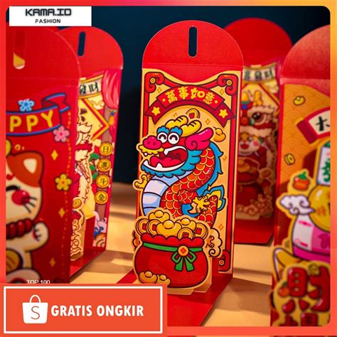 Jual Angpao Imlek Angpao 3D Imlek Tahun Naga Angpau Kucing Hoki Cai