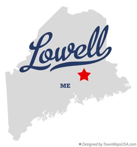 Map of Lowell, ME, Maine