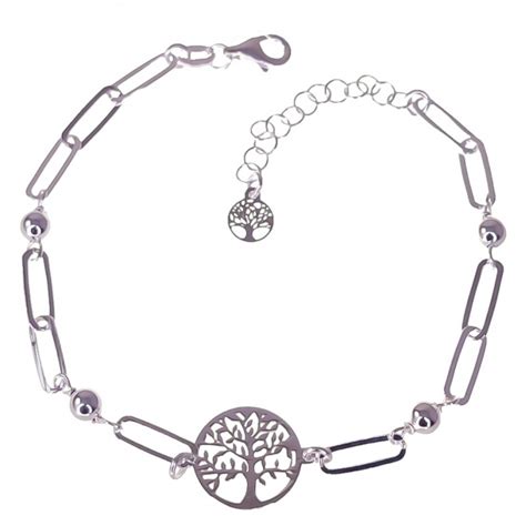 Pulsera Del Arbol De La Vida Plata