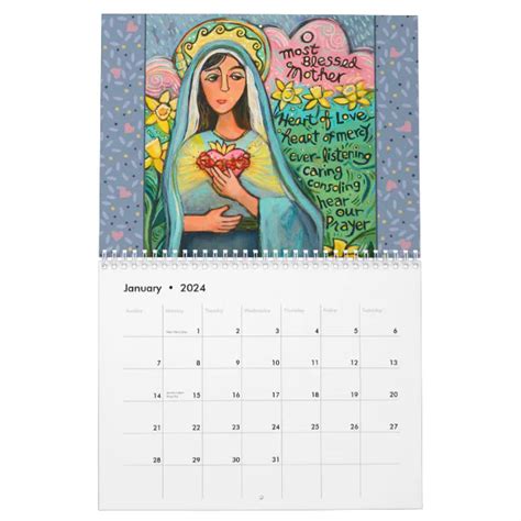 A Year Of Catholic Saints Calendar Zazzle