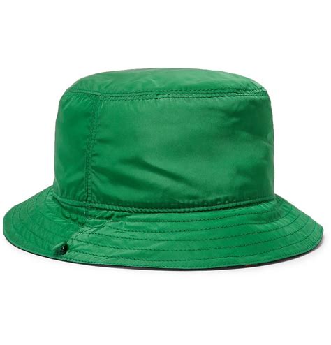 Gucci Reversible Printed Shell Bucket Hat Green Gucci