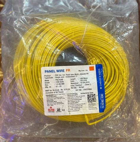 Sqmm Polycab Single Core Panel Wire At Rs Roll Polycab House