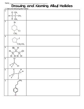 Alkyl Halide Nomenclature by Scientific Musings | TpT