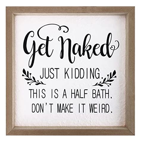 Panneau Get Naked Half Bath Art Mural Amusant Pour Salle De Bain