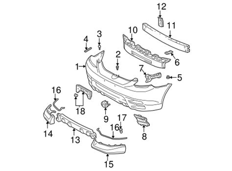 Genuine OEM BUMPER COMPONENTS FRONT Parts For 2003 Toyota Matrix XR