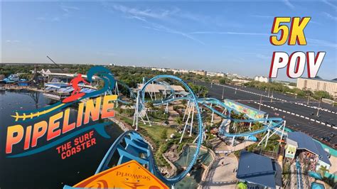 Pipeline The Surf Coaster Front Row Pov Seaworld Orlando K Youtube