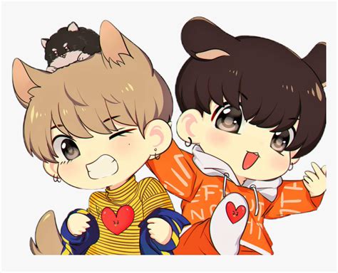 Bts V Chibi Anime Bts Jungkook Fanart Yeontan Jk Minto Chibi Porn Sex