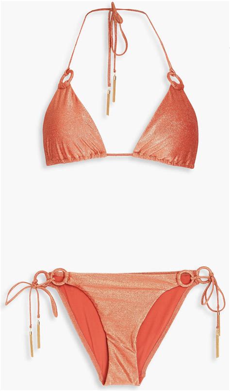 Zimmermann Devi Metallic Triangle Bikini ShopStyle Two Piece Swimsuits